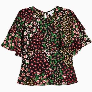 Topshop Multicolor Floral Blouse